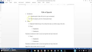 Demonstrative Speech Outline Overview [upl. by Aseral]