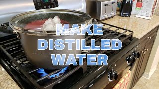 HOW TO Make DISTILLED WATER  At Home EASY  Please APPLAUD this video if it helps you [upl. by Nyladnohr912]