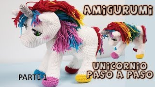 Unicornio amigurumi paso a paso a crochet parte 1 [upl. by Kobi]