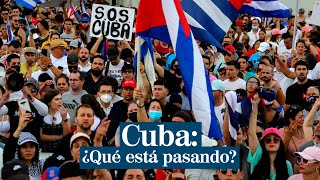 Protestas callejeras en Cuba sorprenden al Gobierno comunista de DíazCanel [upl. by Flori]