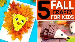 FALL CRAFTS  5 Easy Fall Crafts for Kids [upl. by Tucker]