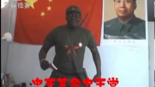 blackman singing chinese red songs [upl. by Neelac]