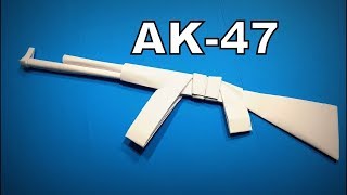 Origami Gun AK47  How to Make a Paper Gun AK47 DIY  Easy Origami ART  Paper Crafts [upl. by Acirrej]