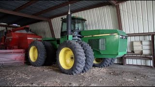 Old Start Cold Start John Deere 8960 Tractor [upl. by Eanal]