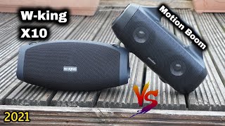 Wking X10 Vs Soundcore Motion Boom  Sound amp BASS Test  Winner of Bluetooth speakers 2021 [upl. by Ramma]