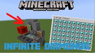 Minecraft Bedrock Tutorial NEW INFINITE DIAMOND MACHINE MCPE  PS4  SWITCH  XBOX [upl. by Nolahc443]