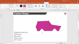 Freeform Shapes Advanced PowerPoint Tutorial [upl. by Yahsed]