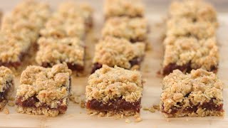 Date Oatmeal Squares Recipe  How to Make Date Squares [upl. by Kironde281]