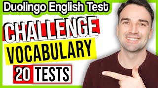 20 Vocabulary Tests CHALLENGE Duolingo English Test Practice Lesson [upl. by Kere977]