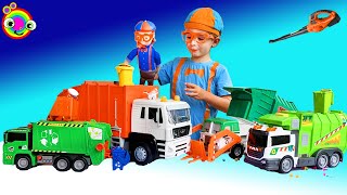 Garbage Truck Video for kids  BLiPPi Toy  min min playtime [upl. by Guntar]