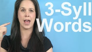 Word Stress and Three Syllable Words  American English [upl. by Strep]