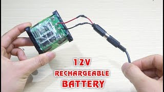 How to make 12V RECHARGEABLE BATTERY pack from 18650 battery [upl. by Nisotawulo]