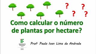 Como calcular o número de plantas por hectare [upl. by Anaet]