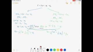 Cournot Duopoly vs Collusion [upl. by Corabel]