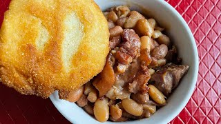 Crockpot Pinto Beans Mixed and Smoked Ham Hock [upl. by Goer]