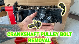 Crank Pulley Bolt Removal EASY WAY NO IMPACT [upl. by Annuhsal]