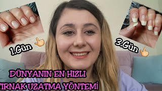 DÜNYANIN EN HIZLI TIRNAK UZATMA YÖNTEMİ 🖒 Tırnak Uzatma Beyazlatma Güçlendirme Tırnak Eti Bakımı🖒 [upl. by Htinnek]