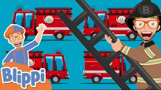 Brave Blippi Firefighter Song  Educational Songs For Kids [upl. by Ecerahc]