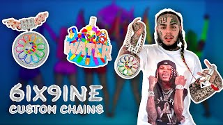 6IX9INE CUSTOM CHAINS JEWELRY OF CELEBRITIES [upl. by Donelle624]