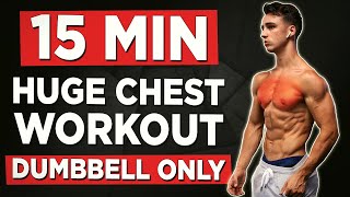 15 MINUTE CHEST amp SHOULDER WORKOUT DUMBBELLS ONLY [upl. by Dyanna]