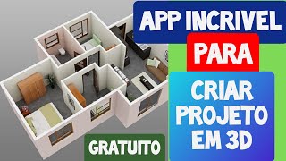 COMO CRIAR PLANTAS DE CASAS EM 3D PELO CELULAR MELHOR APP [upl. by Ennaihs676]