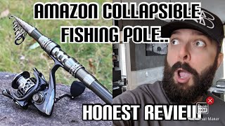 Amazon Telescopic Fishing Pole Sougayilang Unboxing and Honest review [upl. by Eanore872]