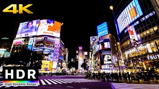 【4K HDR】Night Walk in Tokyo Shibuya 東京散歩 [upl. by Ashman]