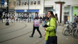 Meet Francesca our great street fundraiser  Oxfam GB [upl. by Eisdnil]