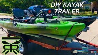 DIY Kayak trailer Harbor Freight trailer [upl. by Lenuahs873]