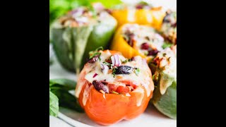 Vegetarian Italian Stuffed Peppers [upl. by Luhem]