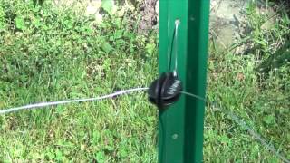 3 Installing Insulators on posts for an Electric Fence [upl. by Meyers]