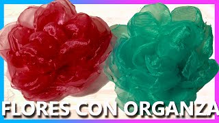 COMO HACER FLORES CON TELA ORGANZA FÁCILES  Manualidades [upl. by Ivens]