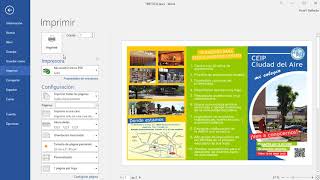 CÓMO IMPRIMIR UN TRÍPTICO EN WORD [upl. by Worthy437]