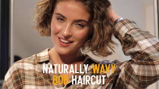 Naturally Wavy Bob Haircut Tutorial  KMS Pro [upl. by Fischer30]