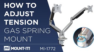 How to Counterbalance and Adjust the Tension on your Gas Spring Monitor Arm Mount MI1772 [upl. by Treacy]