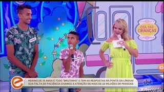 BRUTINHO NO FAMOSOS DA INTERNET PROGRAMA DA ELIANA  TEVE VÁRIAS PATADAS [upl. by Macrae]