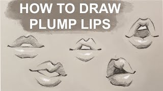 HOW TO DRAW PLUMP LIPS  drawing tutorial  atiart123 [upl. by Asiralc]