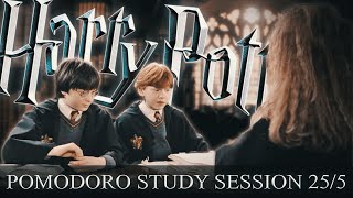 Hogwarts Library 📚 POMODORO Study Session 255  Harry Potter Ambience 📚 Focus Relax amp Study [upl. by Maison]