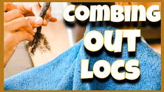 COMB OUT LOCS IN 20 MINUTES WITHOUT CUTTING YOUR HAIR LOC TUTORIAL [upl. by Sixela224]