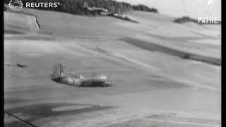 Dramatic low level flying bomber footage 1943 [upl. by Oisor409]