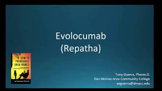 CC How to Pronounce evolocumab Repatha Backbuilding Pharmacology [upl. by Thevenot]