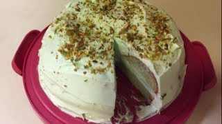 The Moistest Pistachio Cake Using Pistachio Pudding [upl. by Haroppiz221]