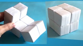 CUBO INFINITO de papel paso a paso y fácil de hacer [upl. by Gnoix540]