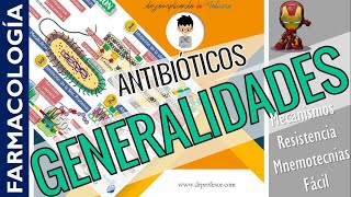 ANTIBIÓTICOS GENERALIDADES CLASIFICACIÓN  MNEMOTECNIAS  FARMACOLOGÍA  P1 [upl. by Eadas]