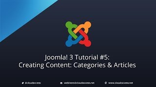 Joomla 3 Tutorial 5 Creating Content Categories amp Articles [upl. by Cailean437]