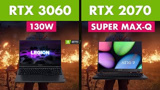 RTX 3060 laptop vs RTX 2070 Super MaxQ 90W  11 Games Test [upl. by Tronna742]