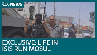 Exclusive video Life inside Islamic State controlled Mosul  ITV News [upl. by Hegyera514]