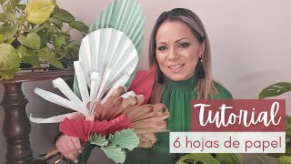 🍂 Tutorial hojas de papel estilo boho  DIY hojas de palma 🌿 [upl. by Jerrome]