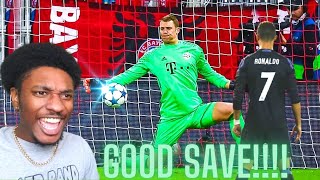 NBA Fan Reacts To 100 Brilliant Saves by Manuel Neuer [upl. by Nesnaj]