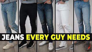 5 Types of Jeans EVERY GUY Needs to Own  Alex Costa [upl. by Ameehs]